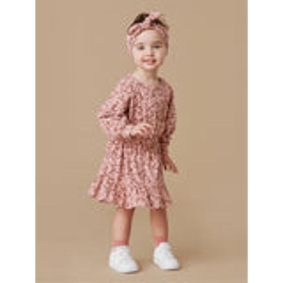 Huxbaby Girls Floral Organic Cotton Dress Size 3 - Picture 2 of 8